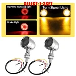 Chrome Motorcycle Led Bullet Turn Signal Blinker Brake Running Tail Light 2-6X. Fixed Price $24.69.