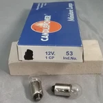 Qty New Candlepower 53 12V/1CP Replacement Light Bulbs. Fixed Price $11.81.