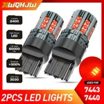2PCS 7443 7440 Led Strobe Flash Blinking Brake Stop Tail Parking Light Bulbs Red. Fixed Price $19.99.