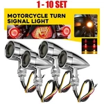 4-40 Motorcycle Chrome Bullet Turn Signal Indicator Amber&red Lamp Blinker Light. Fixed Price $44.64.