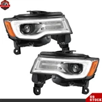 Pair Headlight W/auto Leveling Chrome Xenon/hid For Jeep Grand Cherokee 2017-21. Fixed Price $326.04.