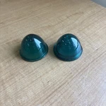 Vintage Pair K-d Lamp Co Beehive Marker Green Lens 1847-1 Glass. Fixed Price $34.95.