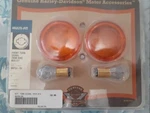 New Harley Davidson Motorcycle 69754-04 Front Turn Signal Trim Ring Bullet Lens. Fixed Price $29.99.