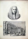 Original Old Antique Print Portrait Morgan Howard 1874 Queen Victoria Street. Fixed Price $25.73.
