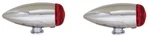 V-factor 11458 Smooth Chrome Red Bullet Mini Marker Turn Signals For Custom Use. Fixed Price $24.95.