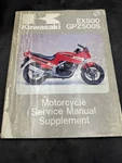 Kawasaki 87 EX500/GPZ500S Service Manual. Fixed Price $14.99.