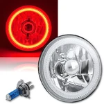 5-3/4" Red Cob Smd Led Motorcycle Crystal Clear Halo Headlight Fits: Harley. Fixed Price $53.12.