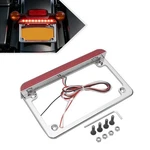 Chrome Motorcycle License Plate Frame Led Light Brake Tail Mount Universal. Fixed Price $21.99.