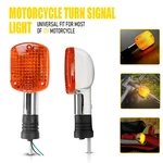 Set 2 Chrome Housing Amber Lens Motorcycle Turn Signals Light Lamp Waterproof. Fixed Price $14.24.