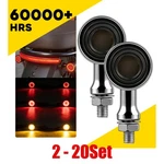 2-20 Motorcycle Chrome Bullet Turn Signal Indicator Blinker Amber&red Lamp Light. Fixed Price $48.34.