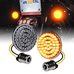 Black 2" 1156 Rear Amber Led Turn Signal Tail Light Kit For Harley Davidson. Fixed Price $29.99.