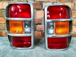 Jdm Mitsubishi Pajero 1993 V46 Rear Tail Lights Silver Cover Stanley 043-1540L. Fixed Price $199.90.