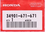 Genuine Honda Bulb Part Number 34901-671-671. Fixed Price $12.99.