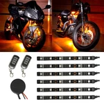 Ledglow 6PC Orange Motorcycle Neon Underglow Accent Flexible Lights Kit. Fixed Price $69.99.