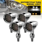 4X Chrome Bullet Motorcycle Led Turn Signals Blinker Amber For Harley Davidson. Fixed Price $35.99.