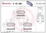 Brake Pad Set, Disc Brembo P30080. Fixed Price $78.69.