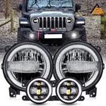 9" Led Headlight W/ Fog Halo Drl Combo For Jeep Wrangler Jlu 2018-2024. Fixed Price $239.00.