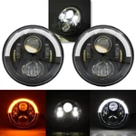 7" Black Projector 6500K Led Octane Headlight White & Amber Eyebrow Drl Pair. Fixed Price $33.96.