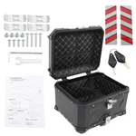 Tail Box Waterproof Luggage Scooter Trunk Storage Black 55L Motorcycle Top Case. Fixed Price $89.31.