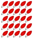 25 Pack C7 Led Red Replacement Light Bulbs For Christmas 0.7W Ceramic. Fixed Price $15.99.