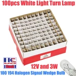 100X 194 Halogen Signal Wedge Bulb T1012V 168 White Light Turn Lamp Marker Us. Fixed Price $10.99.