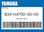 Yamaha Genuine Taillight Assy B34-H4700-00-00. Fixed Price $193.59.
