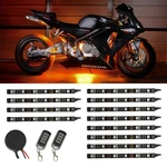 Ledglow 12PC Orange Motorcycle Neon Underglow Accent Flexible Lights Kit. Fixed Price $108.99.