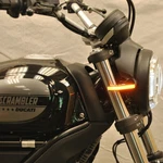 New Rage Cycles Compatible With Ducati Scrambler Cafe Racer Front Turn Signals. Fixed Price $144.95.