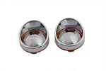 Chrome Turn Signal Bezel Amber Mirrored For Harley Davidson By V-twin. Fixed Price $37.72.