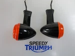 Triumph Bonneville T120 T100 Thruxton Street Cup Black Indicator Rear Pair. Fixed Price $87.05.