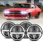 4PCS For Chevy Chevelle 1964-1970 5.75" 5-3/4 Led Headlights Hi-lo Beam Halo Drl. Fixed Price $98.99.