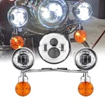 7" Led Headlight Passing Lights Bar For Harley Fatboy Heritage Softail Deluxe. Fixed Price $195.99.