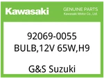 Kawasaki Oem Part 92069-0055 BULB,12V 65W,H9. Fixed Price $38.85.