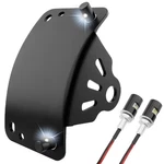 Universal Motorcycle Side Mount License Plate Bracket With Led Lights. Fixed Price $35.75.
