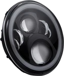 Custom Dynamics CD-7-14-B 7" Halo Headlamp With Touring Adapter Black. Fixed Price $299.95.