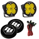 Baja Designs Squadron Round Pro Amber Wide Cornering Lights With Rock Guards. Fixed Price $460.85.