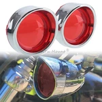 For Harley Touring Softail Turn Signal Light Red Lens Cover Bezels Visor 2PCS. Fixed Price $12.77.