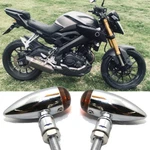 Chrome Motorcycle Bullet Turn Signal Amber Lights For Yamaha MT07 MT09 FZ07 FZ09. Fixed Price $24.23.